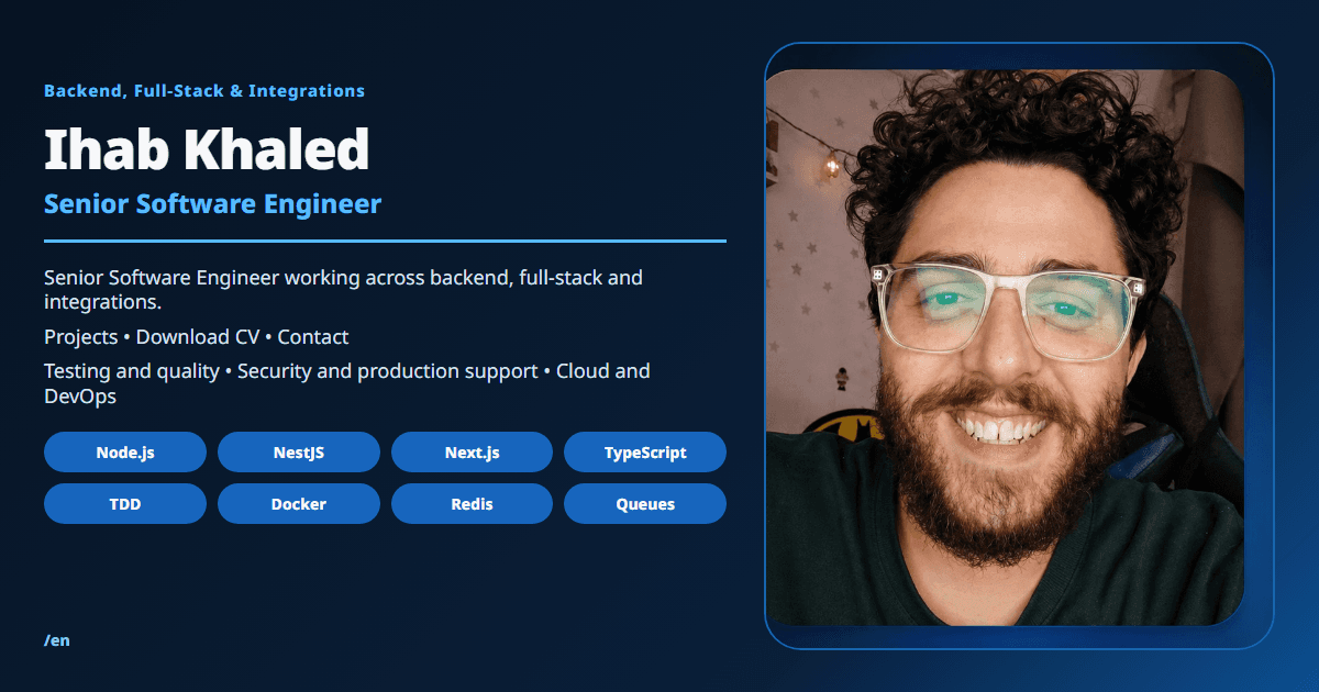 Ihab Khaled | Senior Software Engineer, Backend & Full-Stack