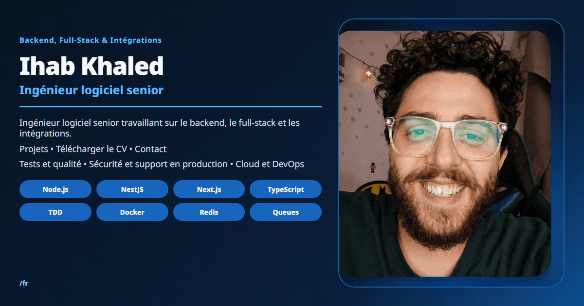 Ihab Khaled | Ingénieur logiciel senior, Backend & Full-Stack