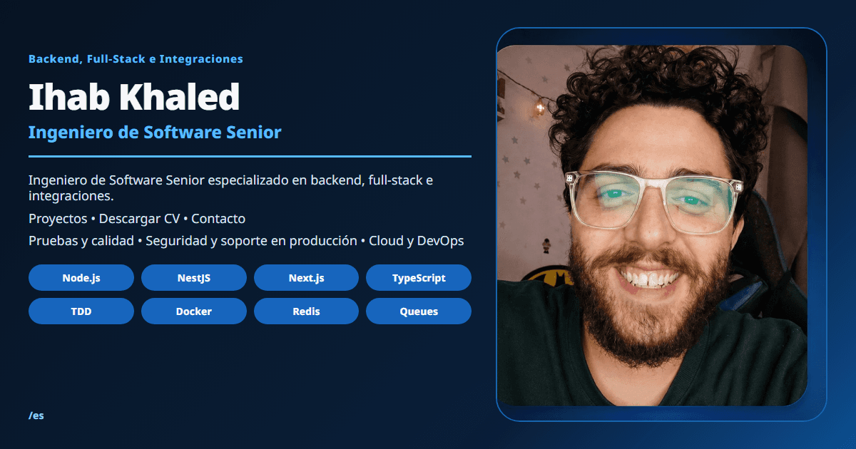 Ihab Khaled | Ingeniero de Software Senior, Backend y Full-Stack